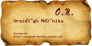Országh Mónika névjegykártya